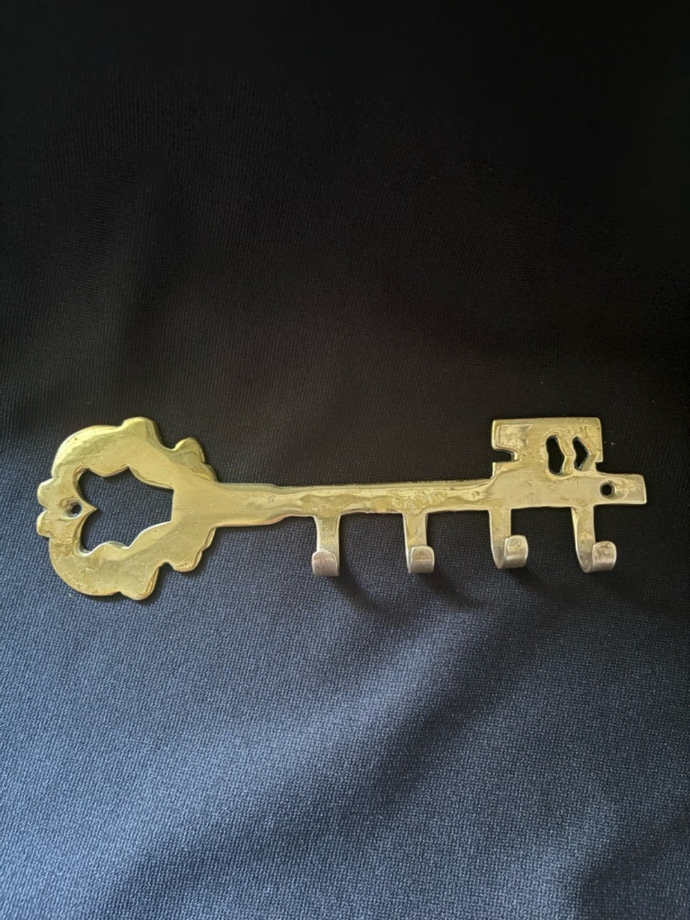 Vintage Brass Key Wall Hook Rack Antique Style Gold Key Holder Organizer